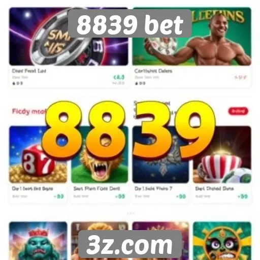 Opções de jogos disponíveis na 8839 bet